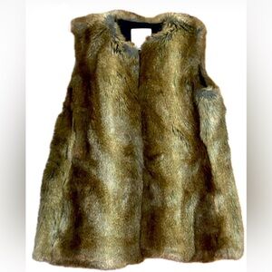 Zara Faux fur open vest